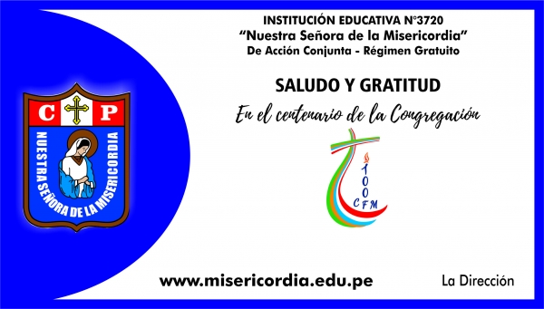 SALUDO Y GRATITUD a la Congregaci&oacute;n Hijas de la Misericordia