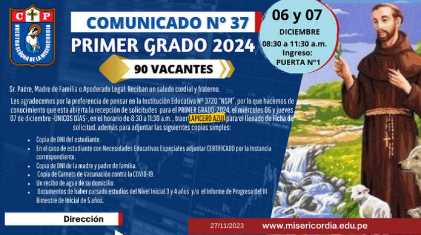 PRIMER GRADO 2024