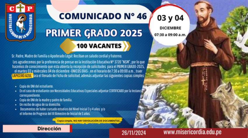 PRIMER GRADO 2025