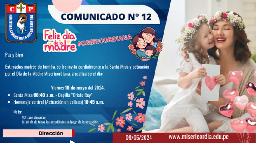 DÍA DE LA MADRE MISERICORDIANA